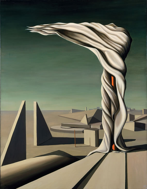 Surrealist Paintings-Kay Sage-I Saw Three Cities 1944-article material