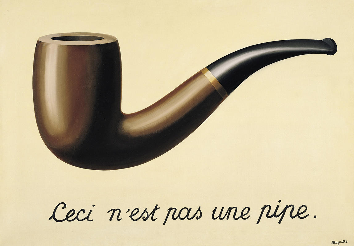 Surrealist Paintings-The Treachery Of Images-Rene Magritte 1928-article material